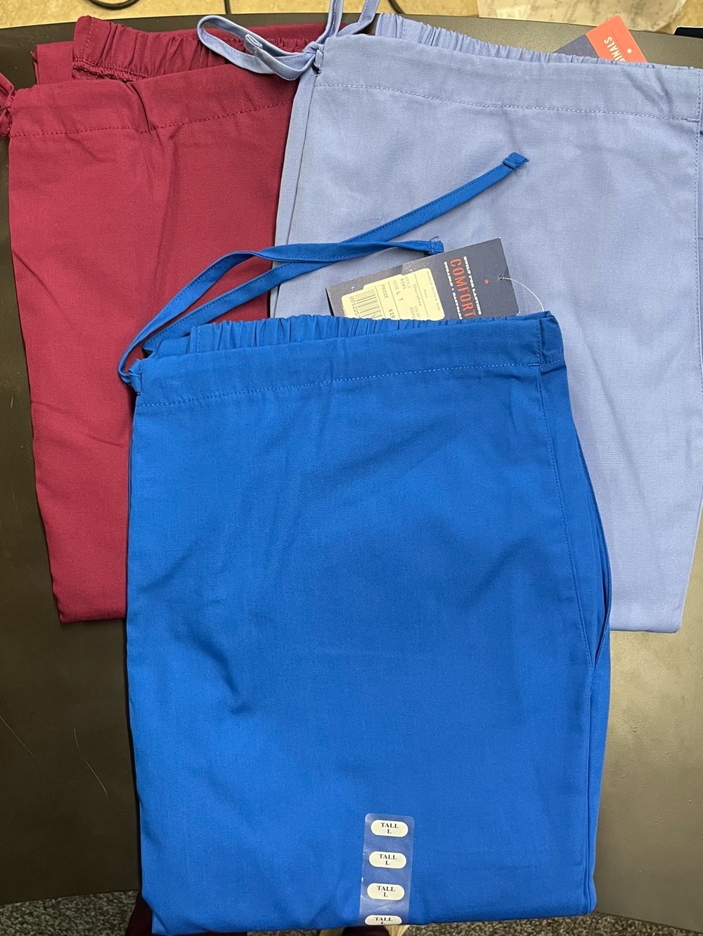 NWT Lot Of 3 Cherokee 4101 Straight Leg Scrub Pants Size L Tall